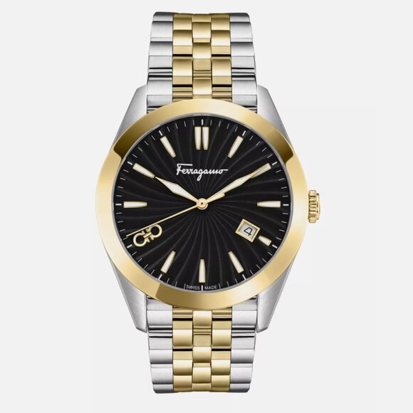 Ferragamo Two Tone 36mm Watch Gold Silver - Picture 1 of 4